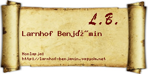 Larnhof Benjámin névjegykártya